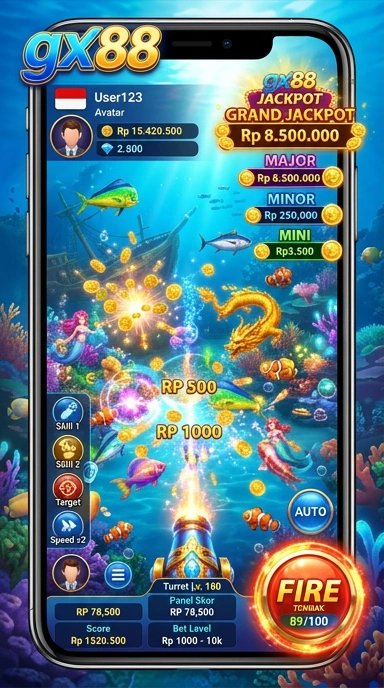 Layar utama gx88 — antarmuka bersih setelah instalasi